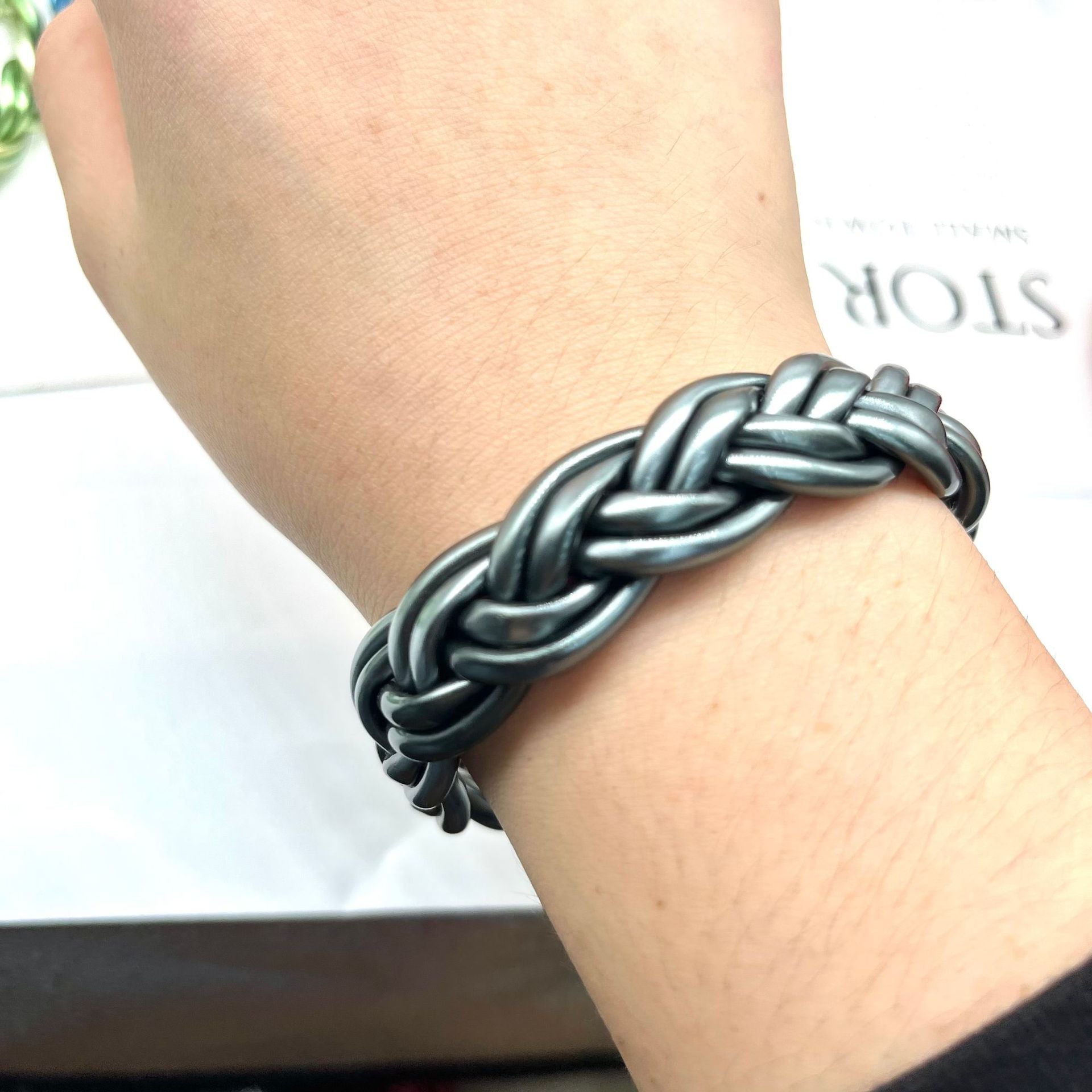 Wholesale Woven Silicone Bracelet